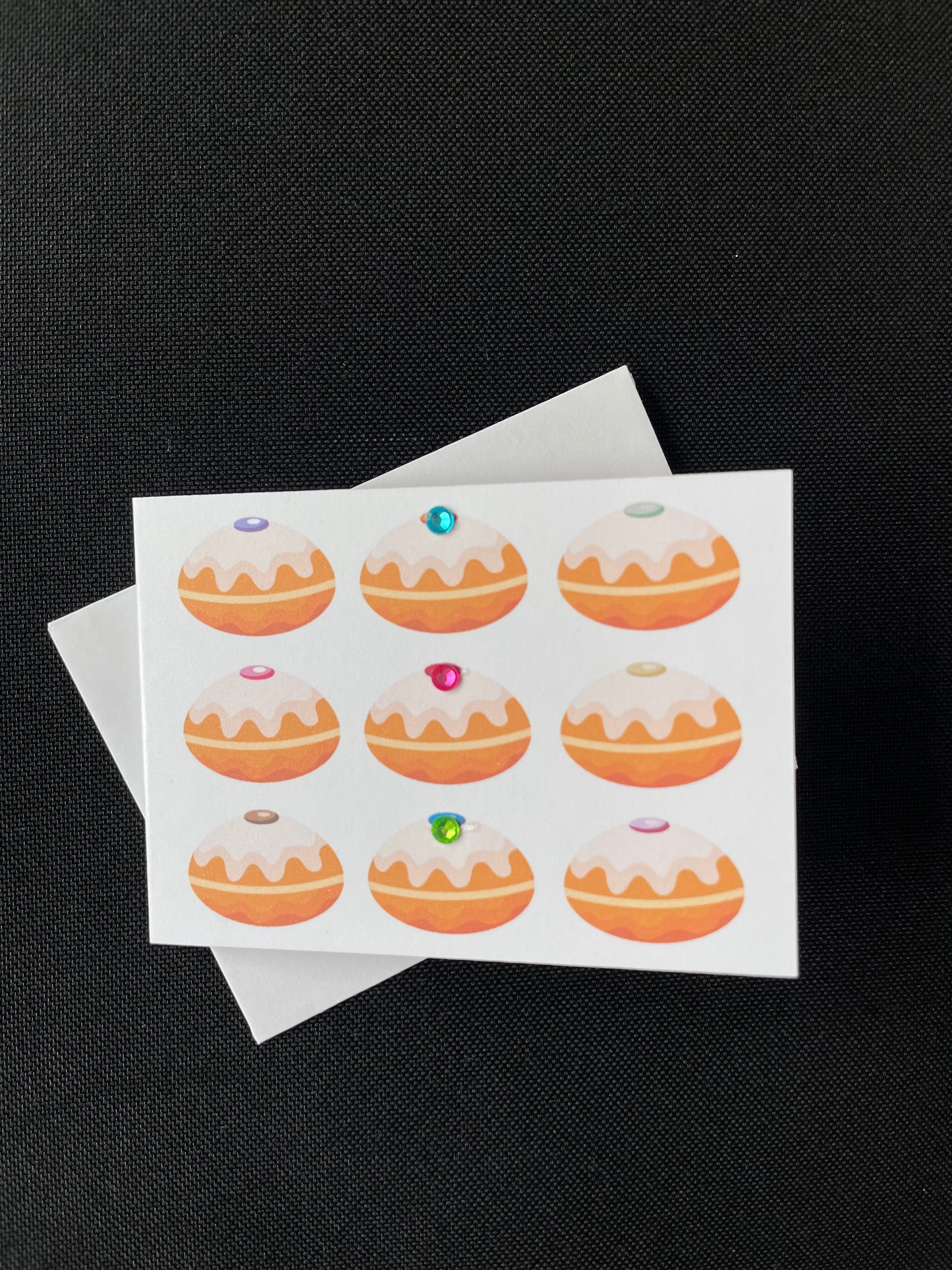 Mini Donut Greeting Card | Sufganyot | Hanukkah Greeting Card