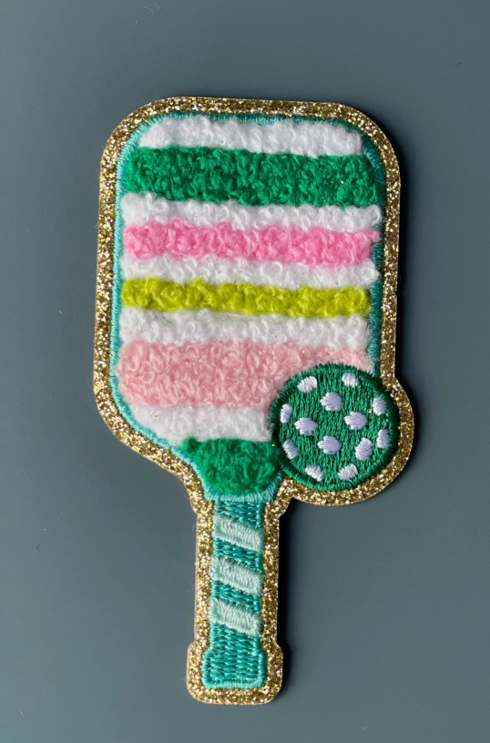 Happy Birthday Card with Pickleball Patch | Keepsake Sticker or Sew-On Patch