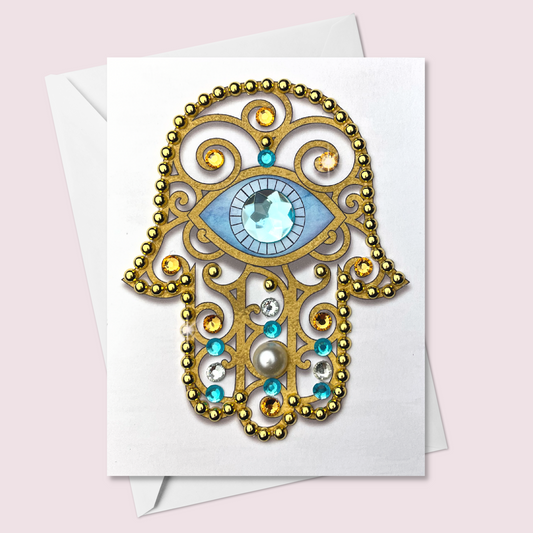 Gold Hamsa Greeting Card