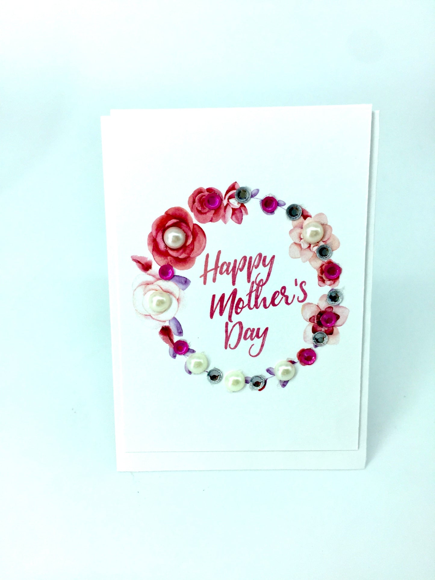 Happy Mother's Day Wreath - Mini Greeting Card