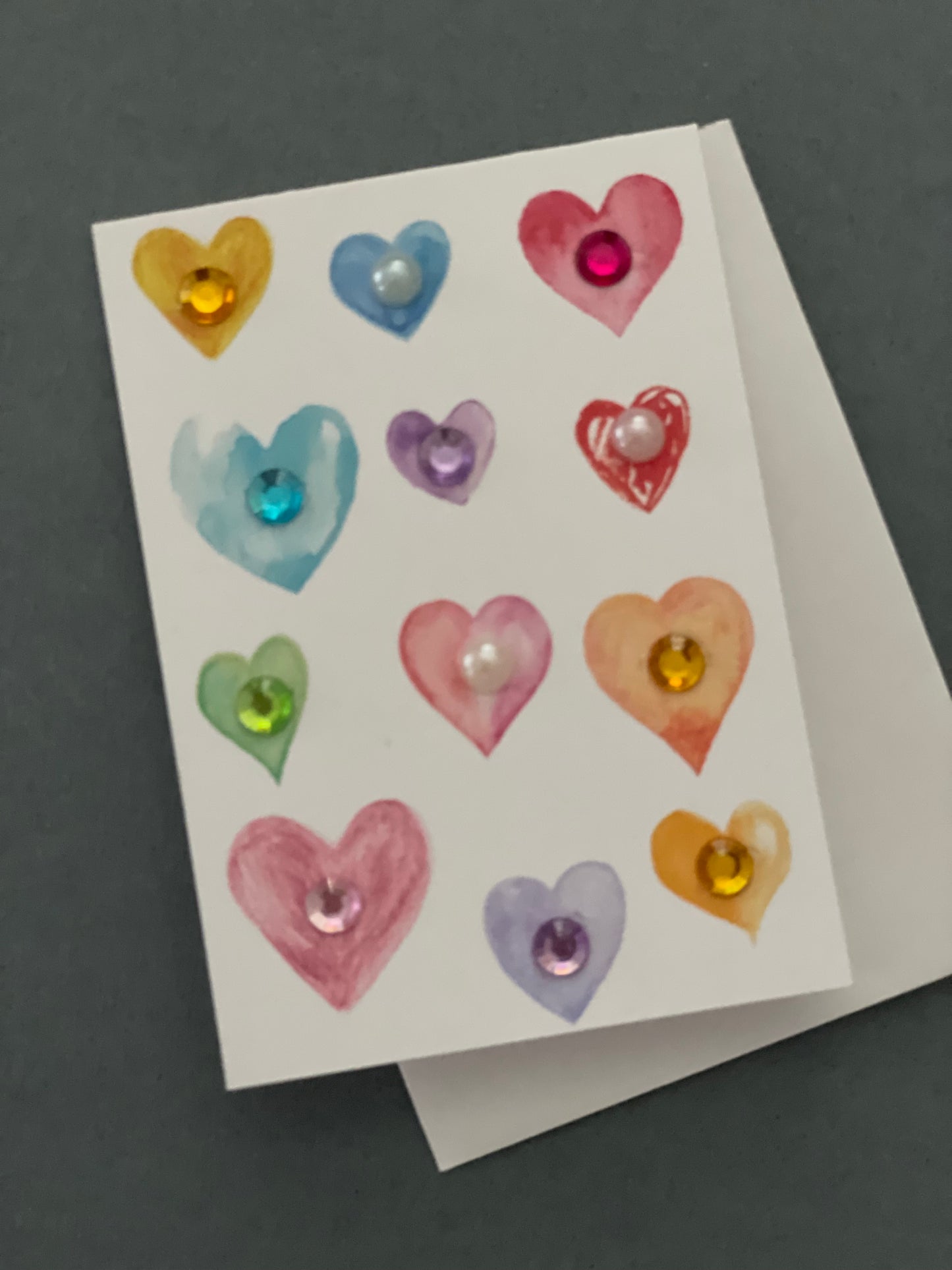 Watercolour hearts
