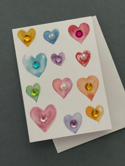 Watercolour hearts
