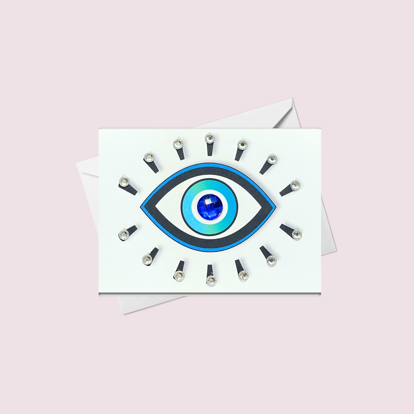 Mini Evil Eye Protection Greeting Card