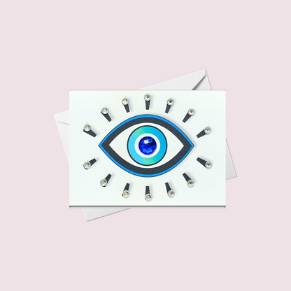 Mini Evil Eye Protection Greeting Card