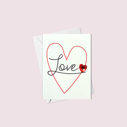 Love Heart Greeting Card Mini Size