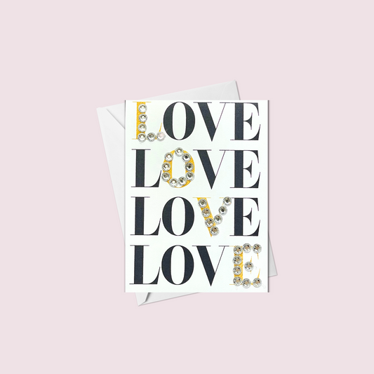 Mini Love Love Love Greeting Card