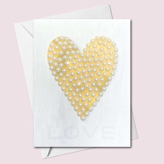 Pearl Heart "LOVE" Greeting Card