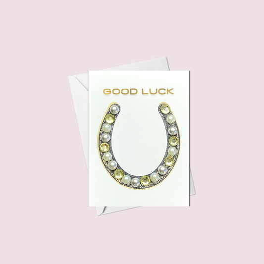 Mini Good Luck Horseshoe Greeting Card