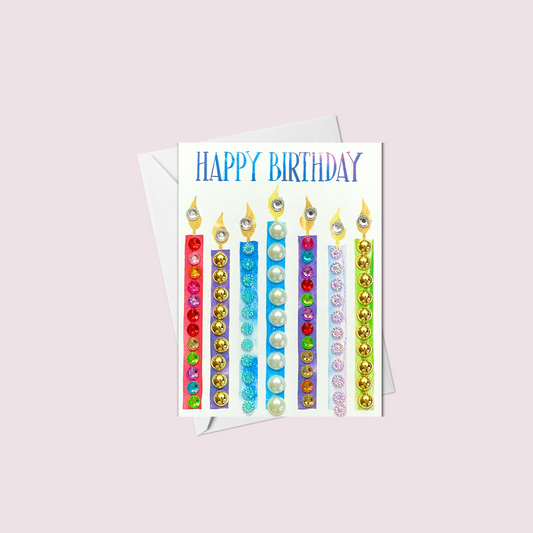 Mini Happy Birthday Candles Greeting Card