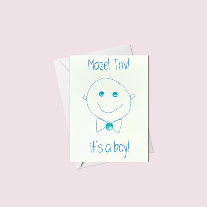 Mini Mazel Tov! It's a Boy! Greeting Card