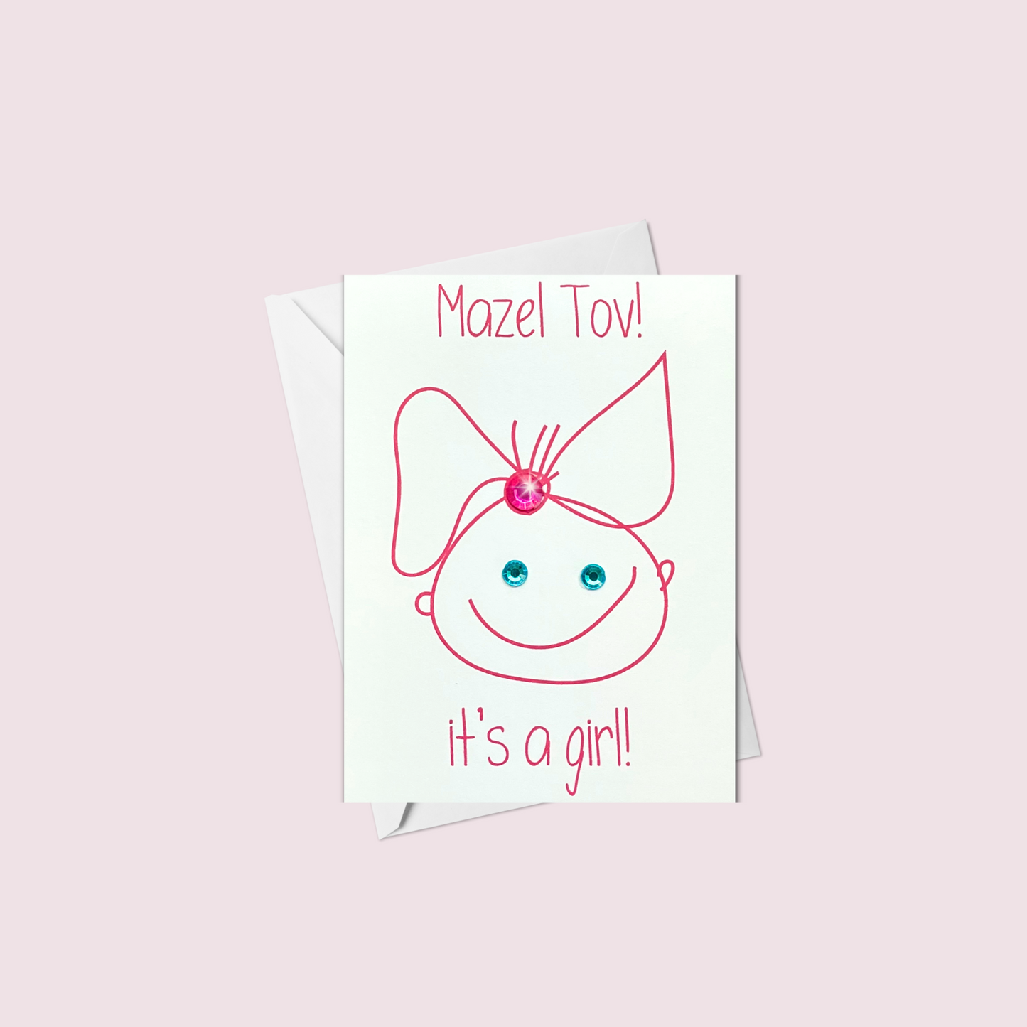 Mini Mazel Tov! It's a Girl!  Greeting Card