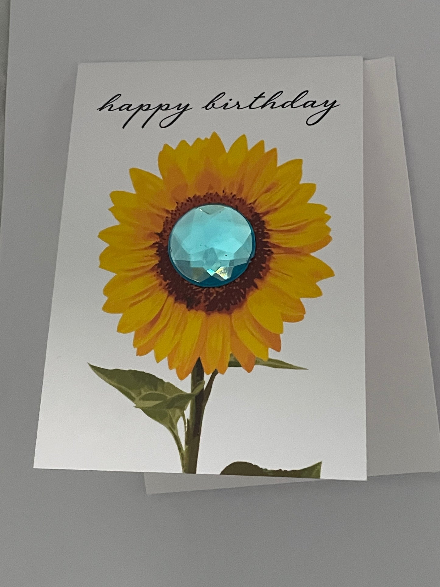 Happy Birthday Sunflower Greeting Card Mini Size