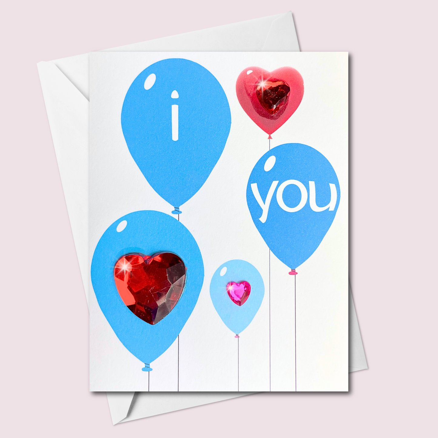 Valentine’s Day Heart Balloon Handmade Greeting Card