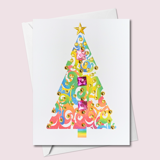 Christmas Tree Greeting Card with Star