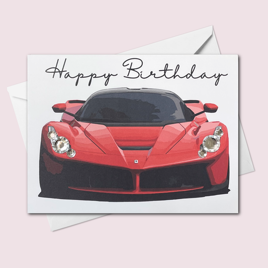 Happy Birthday Red Sports Car