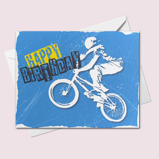 BMX Birthday Card – Extreme Sports Greeting Card