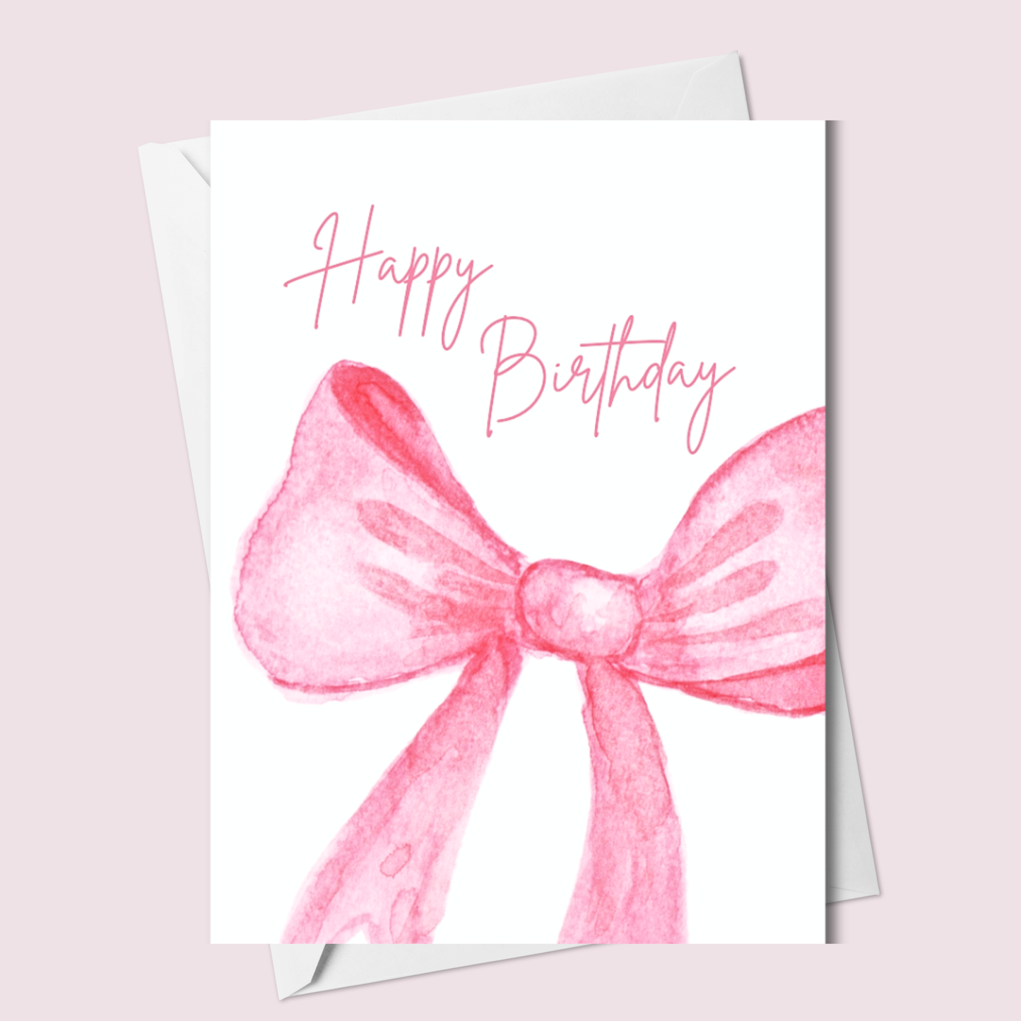 Happy Birthday Bow Birthday Card | Printable (Digital Download)