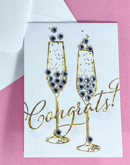 Mini Congrats! Champagne Flutes