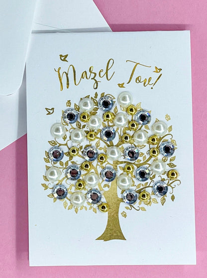 Mazel Tov Tree in Gold - Mini Size