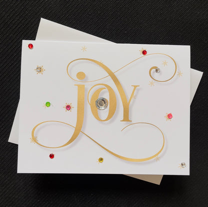 Merry Christmas Joy Script Greeting Card