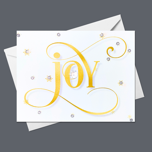 Merry Christmas Joy Script Greeting Card