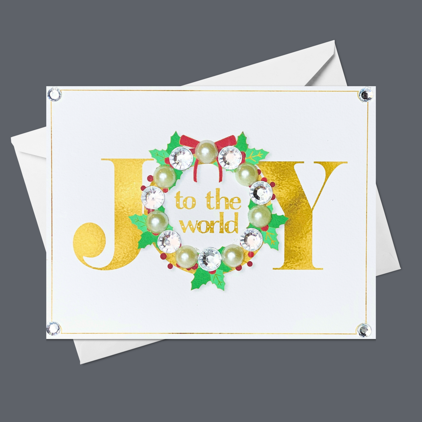 Joy to the World! Wreath Design Greeting Card