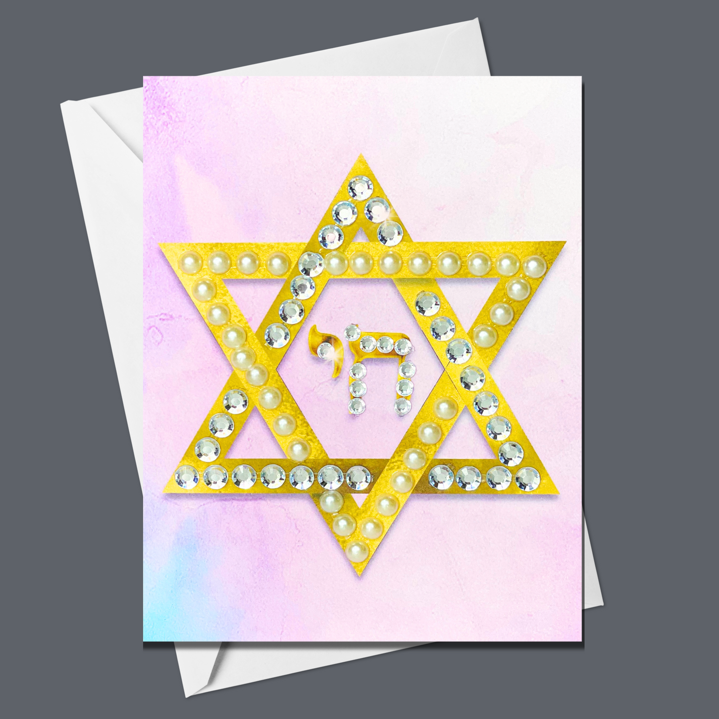 Magen David | Star of David Greeting Card - Pearl