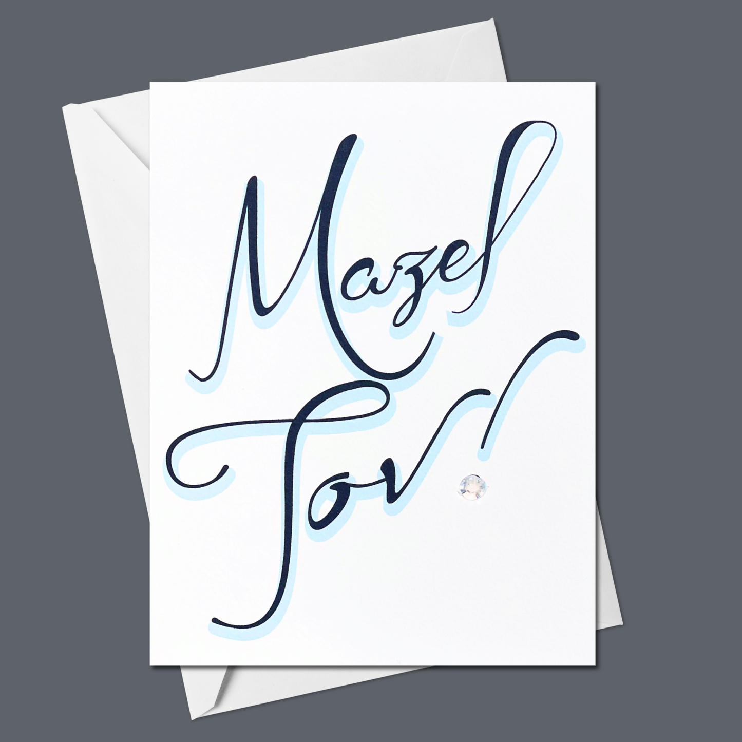 Mazel Tov Black and Blue Font