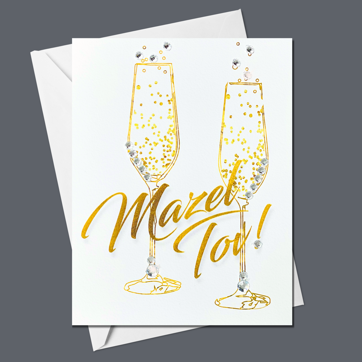 Mazel Tov Champagne Flutes