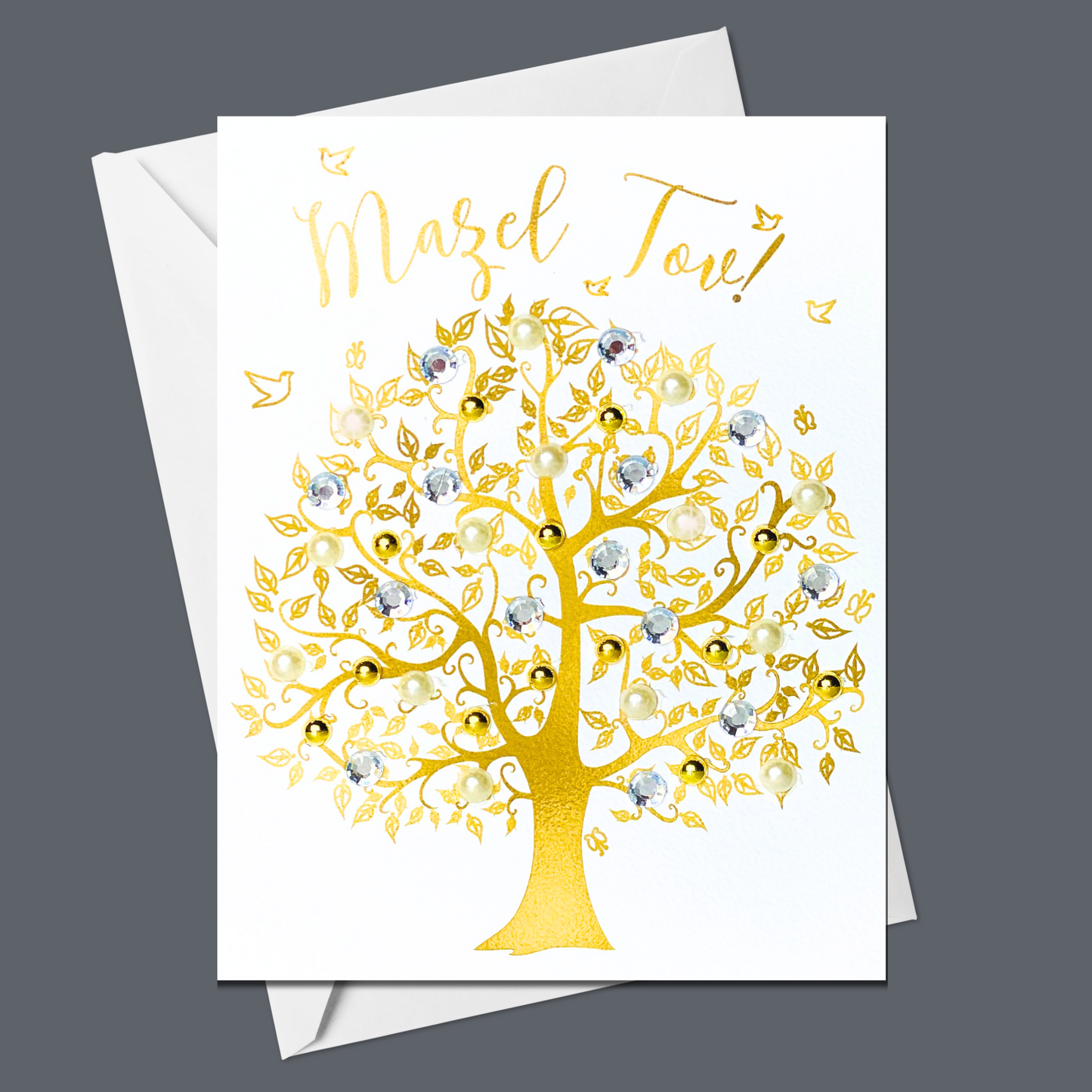 Mazel Tov Tree in Gold