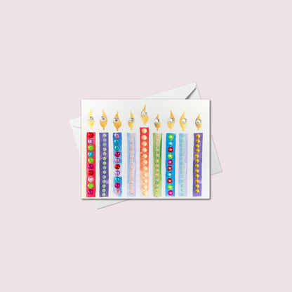 Mini Chanukah Menorah Modern Candles