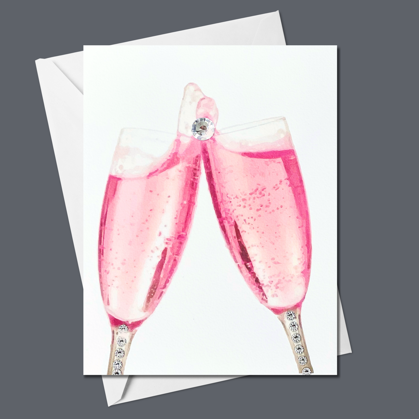 Rose Champagne Greeting Card