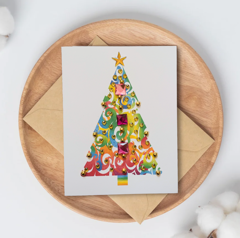 Christmas Tree Greeting Card with Star