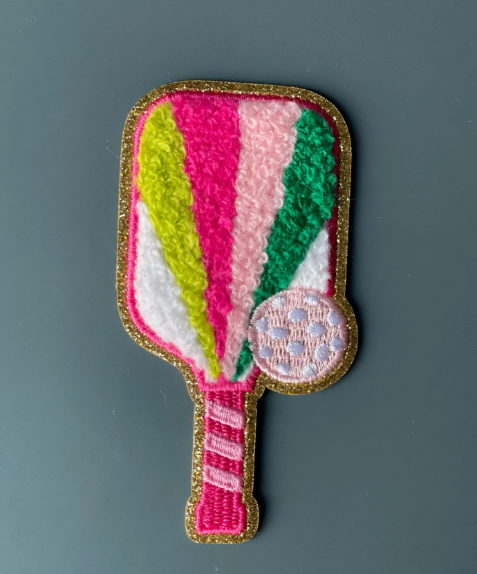 Happy Birthday Card with Pickleball Patch | Keepsake Sticker or Sew-On Patch