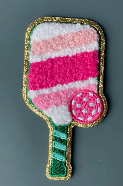 Happy Birthday Card with Pickleball Patch | Keepsake Sticker or Sew-On Patch