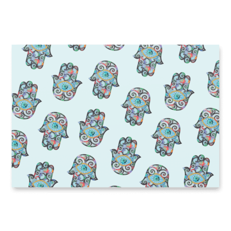 Hamsa Wrapping paper sheets - Blue