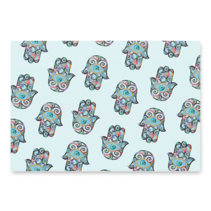 Hamsa Wrapping paper sheets - Blue