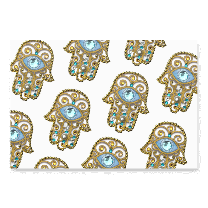 Hamsa Wrapping paper sheets - Gold