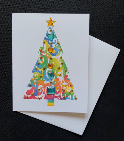 Christmas Tree Greeting Card with Star