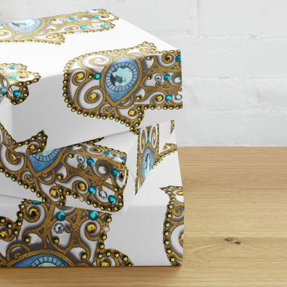 Hamsa Wrapping paper sheets - Gold