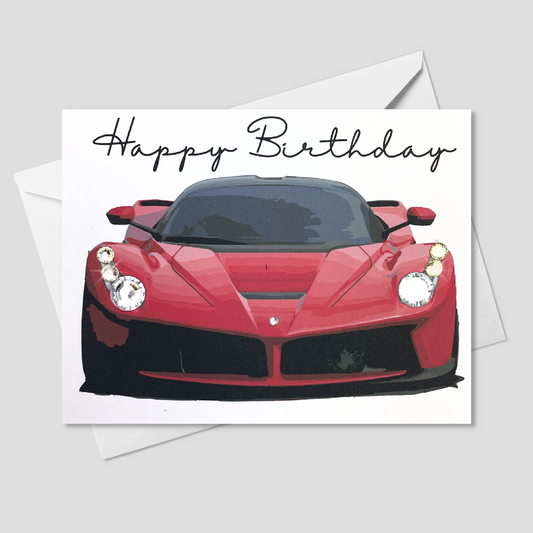 Happy Birthday Red Sports Car