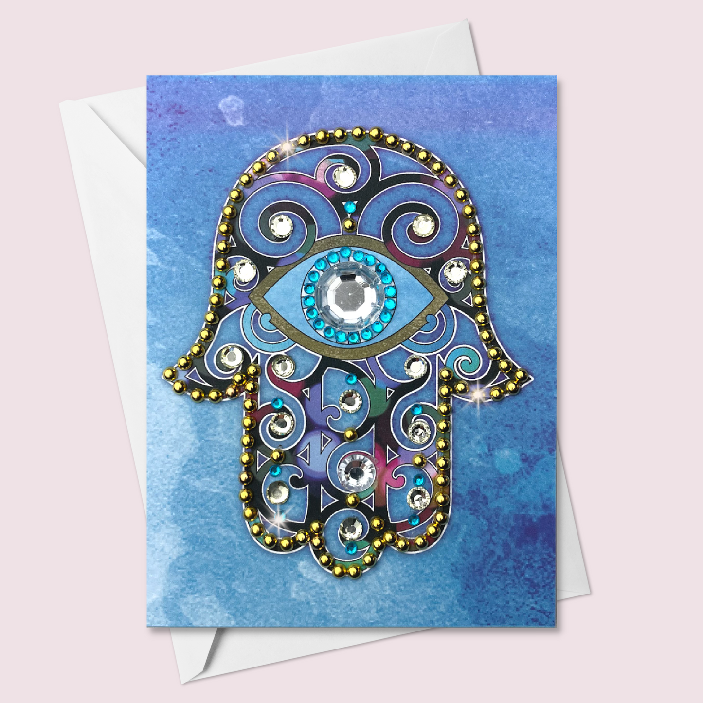 Watercolour Hamsa Greeting Card