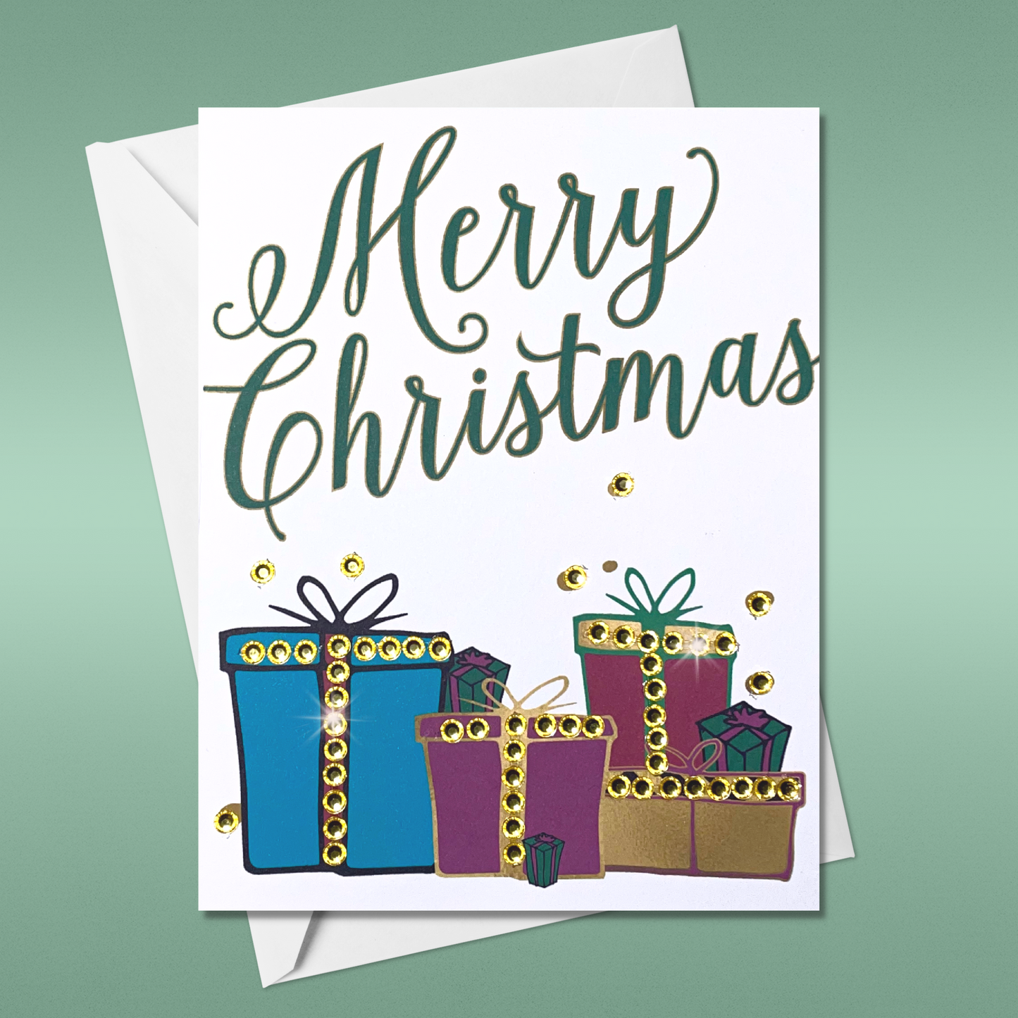 Merry Christmas! Holiday Greeting Card with presents