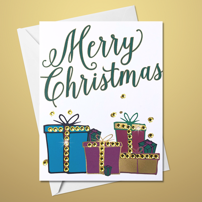 Merry Christmas! Holiday Greeting Card with presents