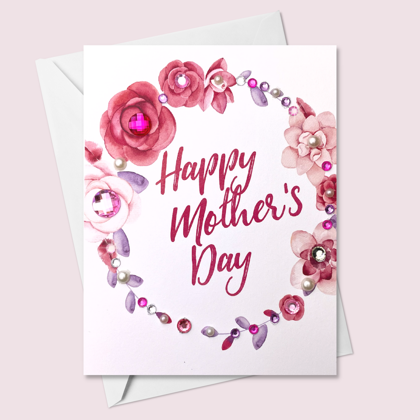happy mother's day floral wreath
