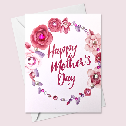 happy mother's day floral wreath