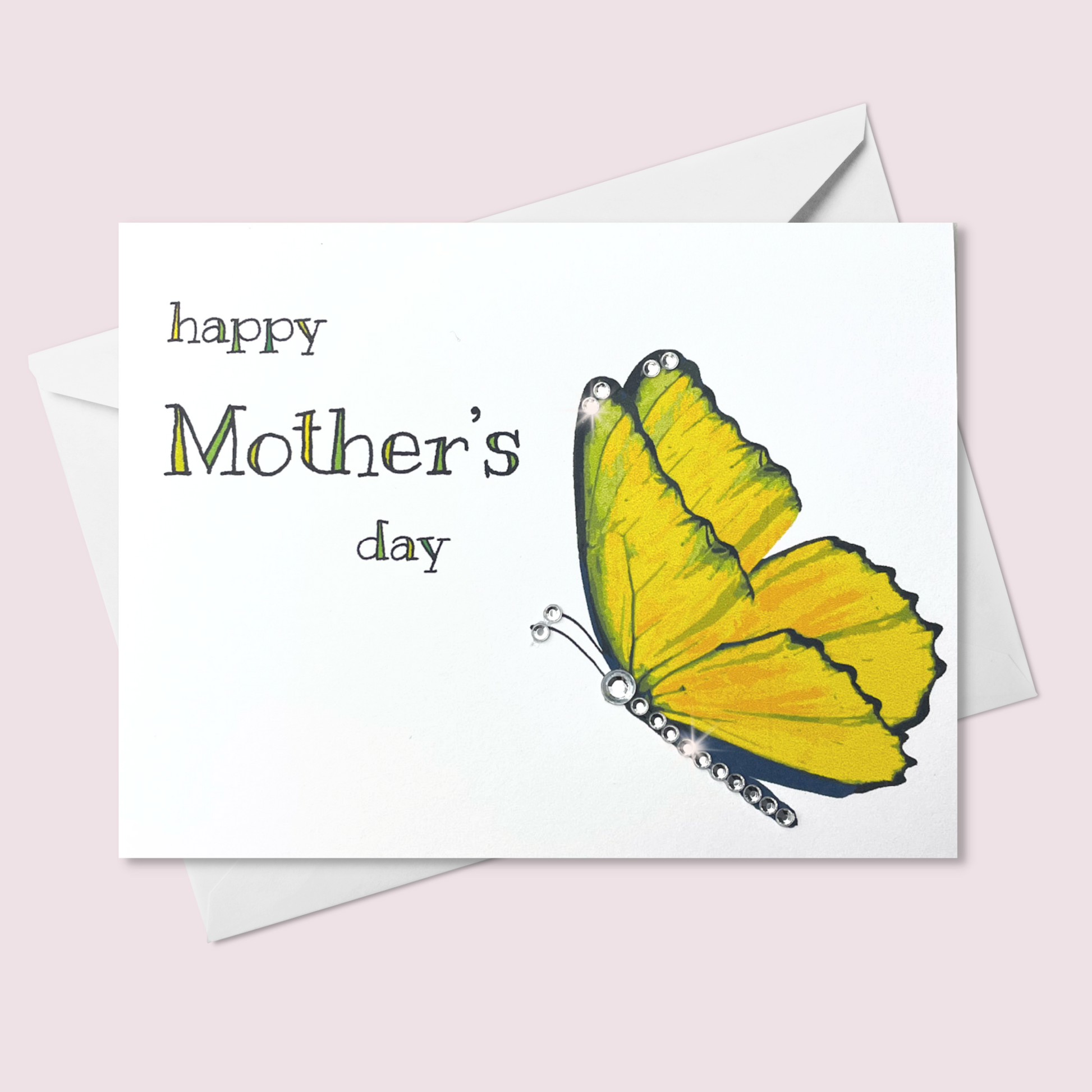 happy mother's day yellow butterfly
