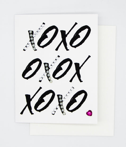 XOXOXOXO Heart Greeting Card