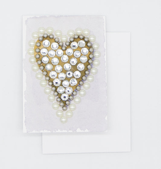 Sparkly Heart Greeting Card Mini Size