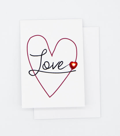 Love Heart Greeting Card Mini Size
